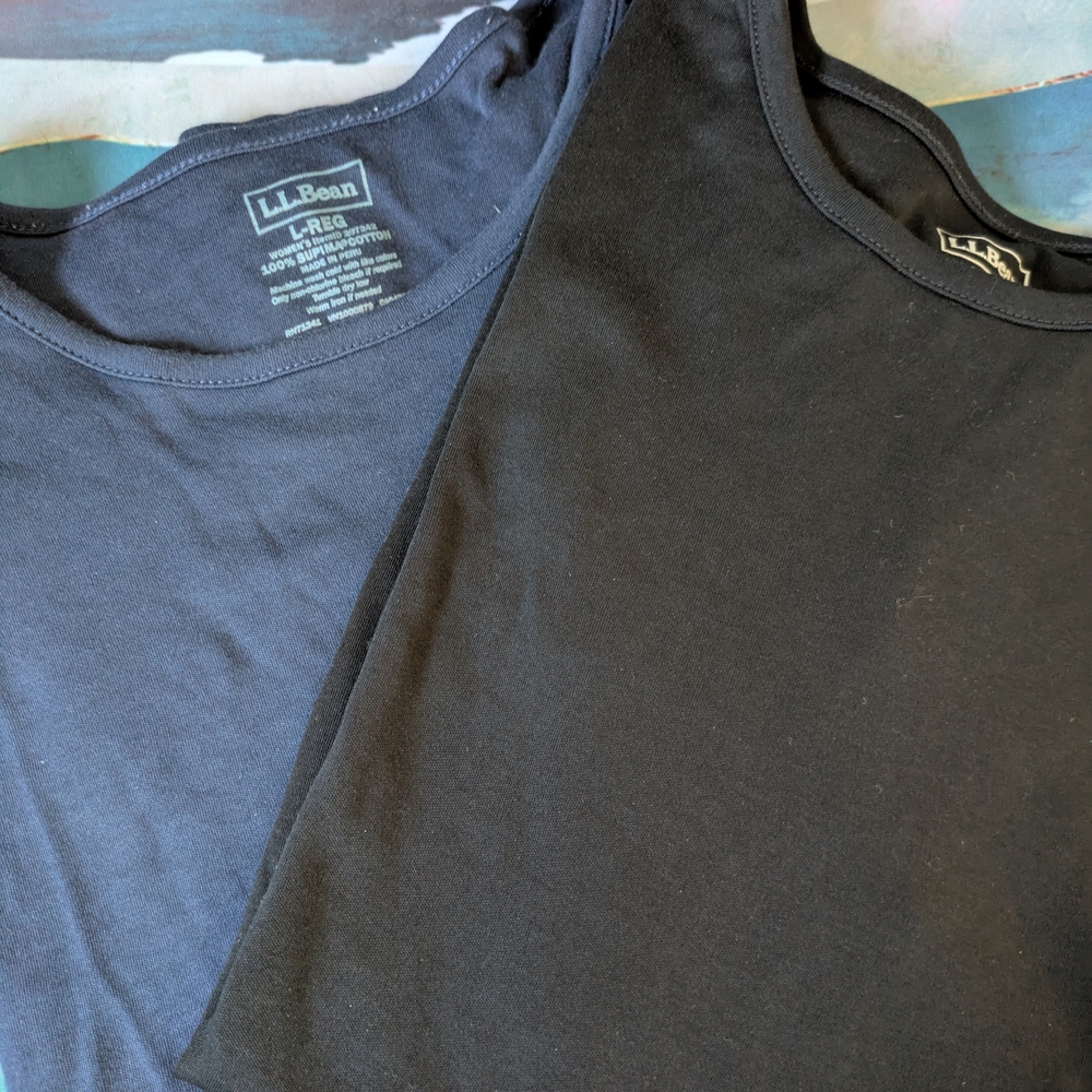L.L. Bean Blackand Navy T-Shirts